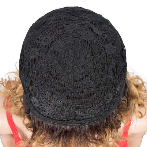 Image of Rebecca Fashion Ombre Wig Natural Wavy TT2-27 Human Hair Wigs With Bangs 16 inch