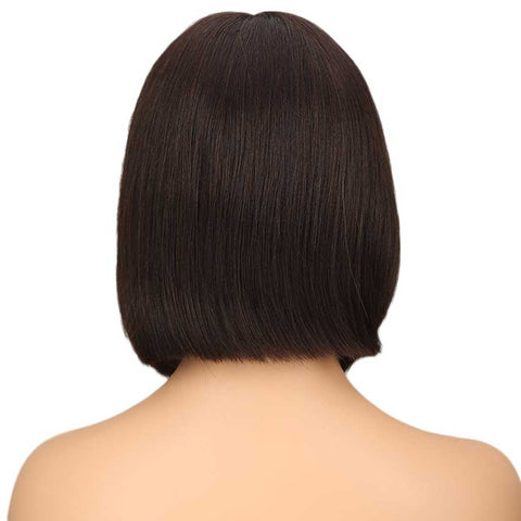 Image of Rebecca Fashion Short Bob Lace Front Wigs Human Hair 10 inch Natural Black Color