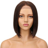 Rebecca Fashion Short Bob Lace Front Wigs Human Hair 10 inch Dark brown Color