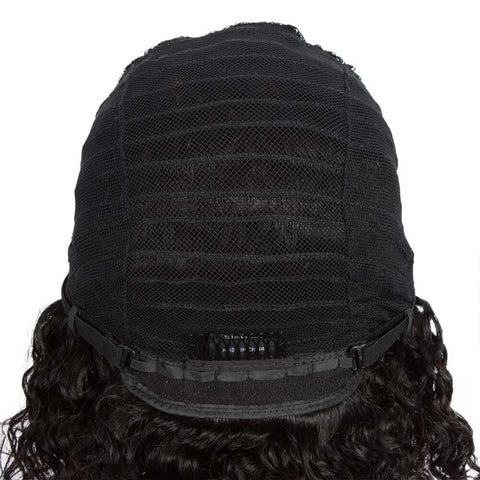 Image of Rebecca Fashion Short Curly Wavy Bob Human Hair Y1B Wigs With Bangs 10 inch