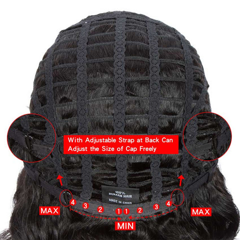 Image of Rebecca Fashion Short Deep Wavy Human Hair Wigs With Bangs for Black Women