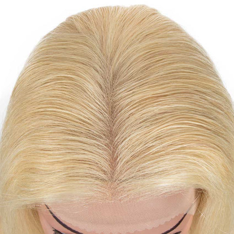 Image of Rebecca Fashion #613 Blonde 13x4 Lace Frontal Wigs Straight Human Hair Wigs 150% Density