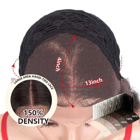 Image of Rebecca Fashion 13x4 Lace Front Wigs Human Hair Loose Body Wave Wigs 150% Density Natural Black Color