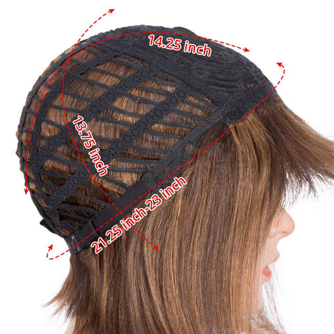 Image of Rebecca Fashion Human Hair P4/30 Color Wig Short Bob Wigs With Bands