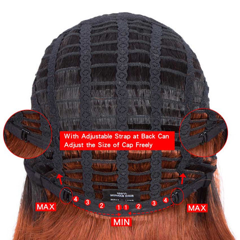 Image of Rebecca Fashion Straight Hair Bob Wigs TT1B/350 Ombre Wigs With Bangs Human Hair