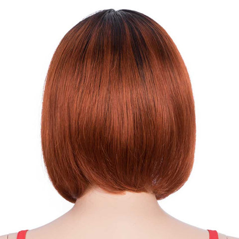 Image of Rebecca Fashion Straight Hair Bob Wigs TT1B/350 Ombre Wigs With Bangs Human Hair