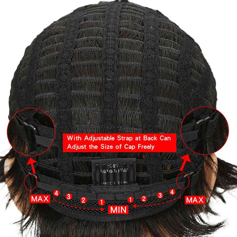 Image of Rebecca Fashion Pixie Cut Wigs Short Wavy Human Hair 1B Wigs for Black Women 9 inch