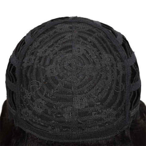 Image of Rebecca Fashion Pixie Cut Wigs Short Wavy Human Hair 1B Wigs for Black Women 9 inch