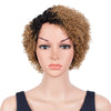 Rebecca Fashion Short Oxygen Curly Human Hair Wigs Side Lace Part Wigs for Black Women Brown Blonde Color