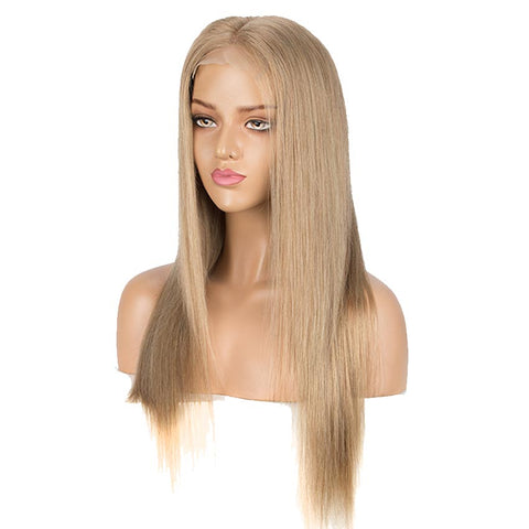 Image of Rebecca Fashion G Blond 100% Straight Human Hair Wigs 4x4 Lace Closure Wigs 150% Density