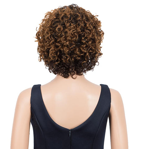 Image of Rebecca Fashion Short Pixie Cute Wigs Curly Human Hair Ombre Wigs