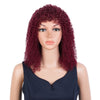 Rebecca Brazilian Short Curly Bob Wig Human Hair Wigs With Bangs Machine Made Wigs For Women Remy Curly Bob Wig Burgundy Color
