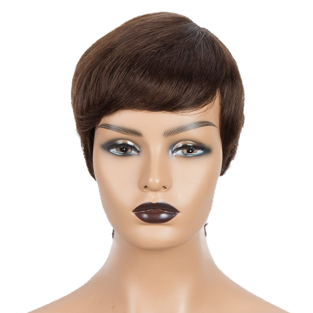 Rebecca Fashion Human Hair Wigs For Women Pixie Cut Wigs