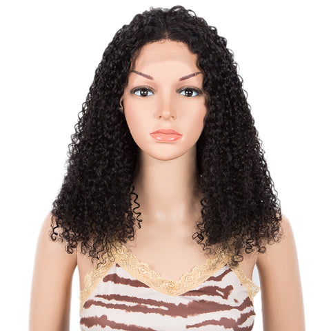 Image of Rebecca Fashion Virgin Human Hair Wigs 4x4 Lace Frontal Wigs Curly Wave Hair Wig 150% Density Natural Color