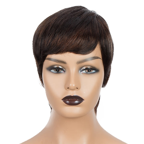 Image of Rebecca Fashion Human Hair Wigs For Women 9 Inch Short Curly Pixie Cut Wigs