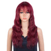 Rebecca Fashion Hightlight Red Body Wave Human Hair Wigs with Bangs 100% High-quality Human Hair Wig with Bangs for Black Women 130% Density