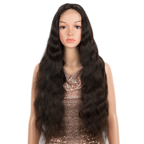 Image of Rebecca Fashion 4*4 Lace Frontal Wigs Human Hair Body Wave Lace Front Wig Pre-plucked Hairline with Baby Hair Wigs Natural Color