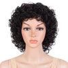 Rebecca Fashion Short Bouncy Curly  Wigs For Women Cute Human Hair Bob Wigs Black Colors