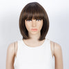 Rebecca Fashion Straight Bob Wigs With Bangs Human Hair 10 inch Wigs