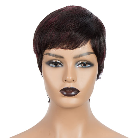 Image of Rebecca Fashion Human Hair Wigs For Women 9 Inch Short Curly Pixie Cut Wigs