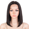 Rebecca Fashion Human Hair Lace Front Wigs 12 Inch Bob Wig Human Hair Middle Part Lace Wig Black Color