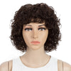 Rebecca Fashion Short Bouncy Curly  Wigs For Women Cute Human Hair Bob Wigs 4 Colors
