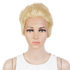 Rebecca Fashion Human Hair Pixie Cut Wigs  Pixie Bob Wig with Hand-tied Hairline Blonde Color