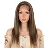 Rebecca Fashion Human Hair Lace Calp Wigs Wigs with Natural Lace Hairline Straight Wig with Baby Hair Piano Brown Color