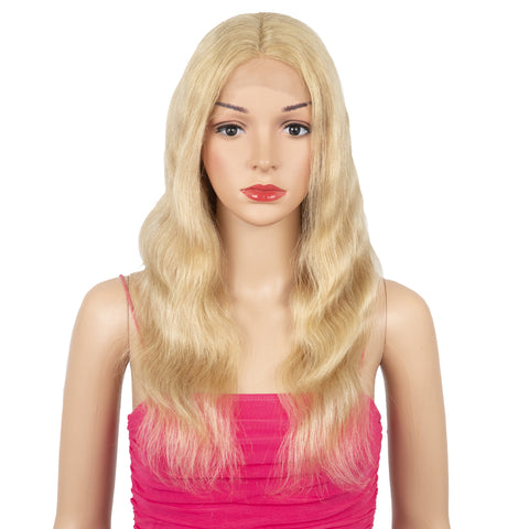 Image of Rebecca Fashion T Lace Blonde Human Hair Wigs Body Wave Hair Lace Front Wig Pre-plucked Hairline with Baby Hair Wigs 613 Color
