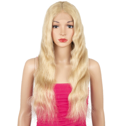 Image of Rebecca Fashion T Lace Blonde Human Hair Wigs Body Wave Hair Lace Front Wig Pre-plucked Hairline with Baby Hair Wigs 613 Color