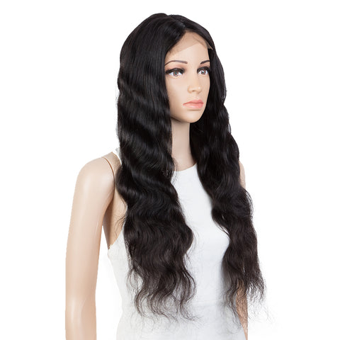 Image of Rebecca Fashion Remy Human Hair Wigs 4x4 Lace Frontal Wigs Body Wave Hair Wig 150% Density Natural Color