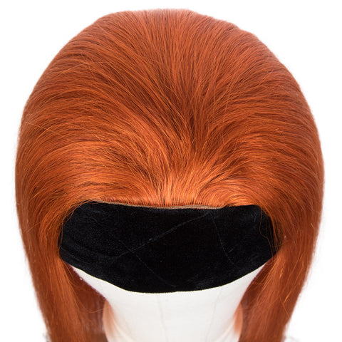 Image of Rebecca fashion Straight Headband Wigs Human Hair Wigs Ginger Wig Human Hair Headband Wig For Women Orange Color