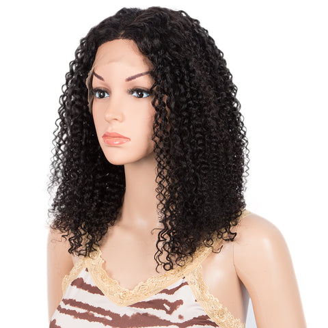 Image of Rebecca Fashion Virgin Human Hair Wigs 4x4 Lace Frontal Wigs Curly Wave Hair Wig 150% Density Natural Color