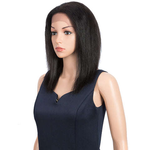 Image of Rebecca Fashion Remy Human Hair Wigs 13x2 Lace Frontal Wigs Straight Hair Wig 150% Density Natural Color