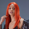 Rebecca Fashion 4x4 Straight Lace Wig Ginger Wig 150% Density Human Hair Orange Lace Wigs