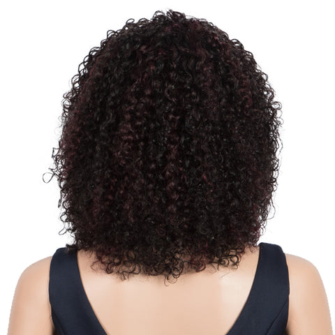 Image of Rebecca Fashion Remy Human Hair Wigs 13x2 Lace Frontal Wigs Curly Hair Wig 150% Density Natural Brown Color