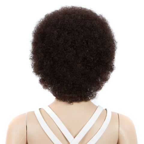 Image of Rebecca Fashion Short Afro Kinky Curly Human Hair Wigs For Black Women