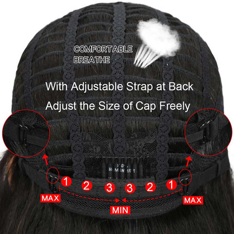 Image of Rebecca Fashion 4x4 Lace Front Wigs Kinky Curly Human Hair Wigs 150% Density Natural Black Color
