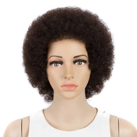 Image of Rebecca Fashion Short Afro Kinky Curly Human Hair Wigs For Black Women