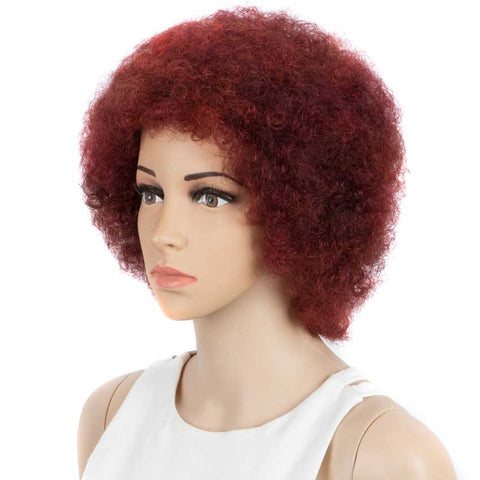 Image of Rebecca Fashion Short Afro Kinky Curly Human Hair Wigs For Black Women