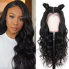 Rebecca Fashion 13x4 Lace Front Wigs Body Wave Human Hair 150% Density Natural Black Color
