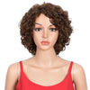 Rebecca Fashion Human Hair Short Wavy Bob Wig 130% Density P-Color Wigs
