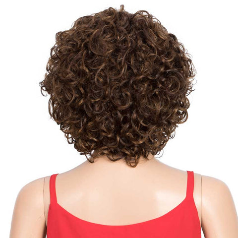 Image of Rebecca Fashion Human Hair Short Wavy Bob Wig 130% Density P-Color Wigs