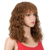 Rebecca Fashion Natural Curly Wavy Wig 130% Density 16-inch Wigs With Bangs