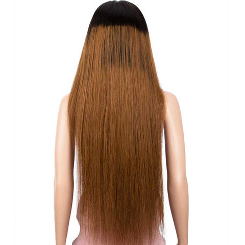 Image of Rebecca Fashion Ombre Brown 13x4 Lace Front Wigs Straight Human Hair Wigs 150% Density