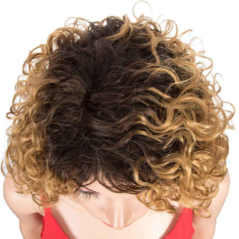 Image of Rebecca Fashion Ombre Color Short Wavy Bob Wigs TT2/27 Cute Human Hair Wig