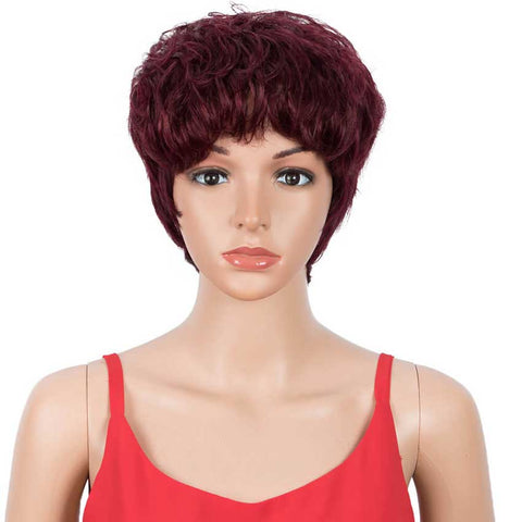 Image of Rebecca Fashion Pixie Cut Wig Short Wavy 9 Inch Human Hair Wigs