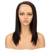 Rebecca Fashion Straight Human Hair Wig Hand Tied Lace Part 18 Inch Wig 2#