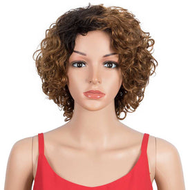 Rebecca Fashion TT1B/30 Bob Wigs Cute Human Hair Wavy Wig