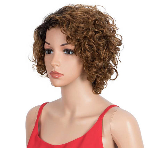 Image of Rebecca Fashion TT1B/30 Bob Wigs Cute Human Hair Wavy Wig